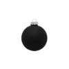40ct Black Matte Glass Christmas Ball Ornaments 1.25" (30mm)