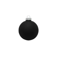 40ct Black Matte Glass Christmas Ball Ornaments 1.5" (40mm)