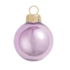 40ct Soft Lavender Pearl Glass Christmas Ball Ornaments 1.5" (40mm)