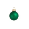 40ct Green Matte Glass Christmas Ball Ornaments 1.5" (40mm)