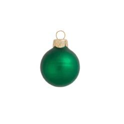 4ct Green Matte Glass Christmas Ball Ornaments 4.75" (120mm)
