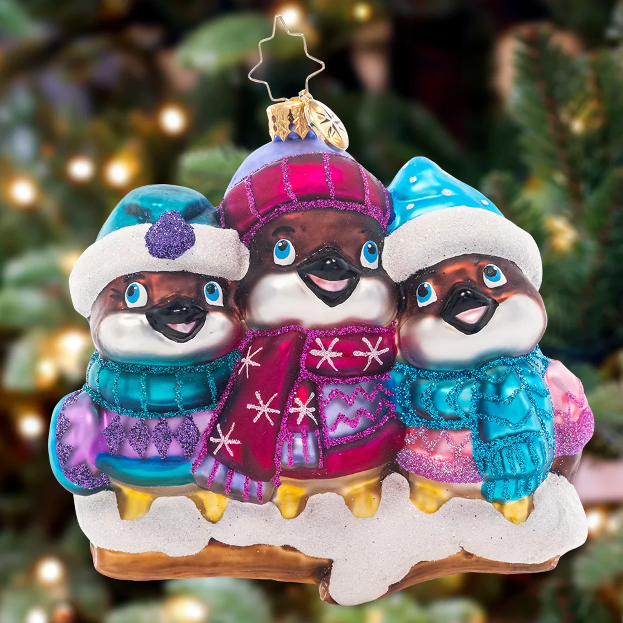 Christopher Radko Bundle Up Birdies Glass Christmas Ornament 1021442 2 Christopher Radko Bundle Up Birdies Glass Christmas Ornament 1021442 - Image 2