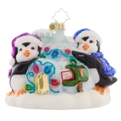 Christopher Radko Welcome Home Igloo Glass Christmas Ornament 1021528
