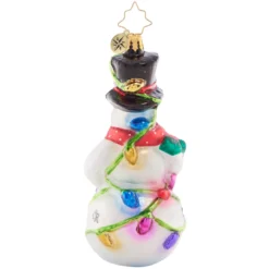 Christopher Radko Light The Night Snowman Glass Christmas Ornament 1021614 -Christmas Trees Shop 102164 3 89447.1684253257