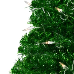 2' Pre-Lit Paradise Lime Green Tinsel Pine Artificial Christmas Tree - Clear Lights -Christmas Trees Shop 227 53049.1683223483