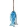 Pack Of 12 Hanging Glass Fishies Ornament With Jute String 4.25"