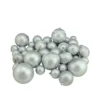39ct Silver Shatterproof 2-Finish Christmas Ball Ornaments 4" (100mm)