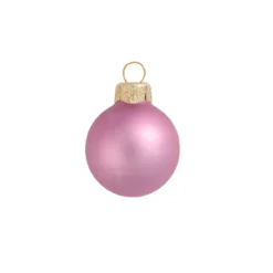 40ct Rosewood Pink Matte Glass Christmas Ball Ornaments 1.25" (30mm)