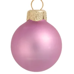6ct Matte Rosewood Pink Glass Christmas Ball Ornaments 4" (100mm)
