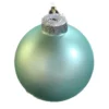 28ct Sea Foam Blue Glass Christmas Ball Ornaments 2" (50mm)