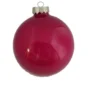 12ct Fuchsia Pink Clear Glass Christmas Ball Ornaments 2.75" (70mm)