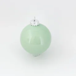 6ct Aqua Blue Pearl Glass Christmas Ball Ornaments 4" (100mm)