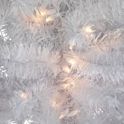 3' Pre-Lit LED Snow White Medium Artificial Christmas Tree - Clear Lights -Christmas Trees Shop 327 99749.1682534908