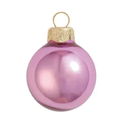Shiny Rosewood Pink Glass Ball Christmas Ornament 7" (177mm)