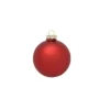 8ct Red Xmas Matte Glass Christmas Ball Ornaments 3.25" (80mm)