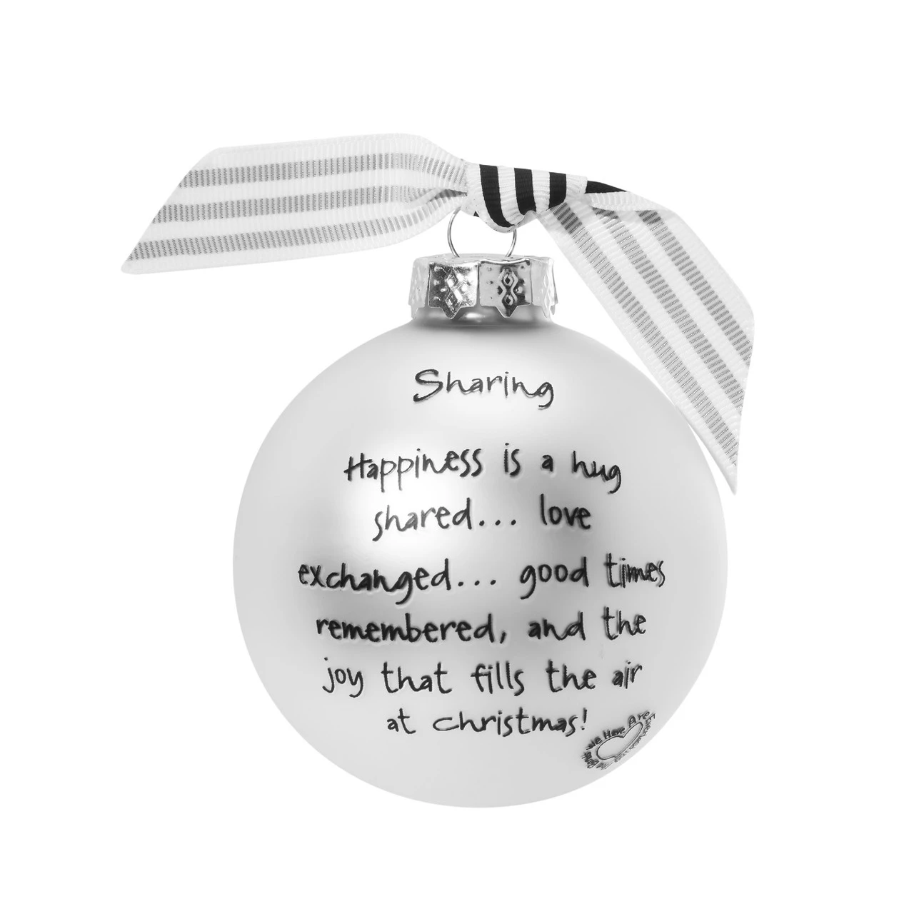 "Now Is The Season For Sharing" Marci Glass Christmas Ball Ornament 2.75" (70mm) 2 "Now Is The Season For Sharing" Marci Glass Christmas Ball Ornament 2.75" (70mm) - Image 2