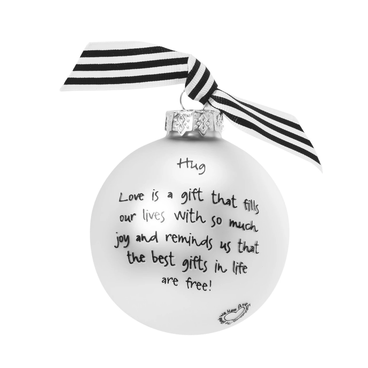 "Hug The People You Love" Marci Glass Christmas Ball Ornament 2.75" (70mm) 2 "Hug The People You Love" Marci Glass Christmas Ball Ornament 2.75" (70mm) - Image 2