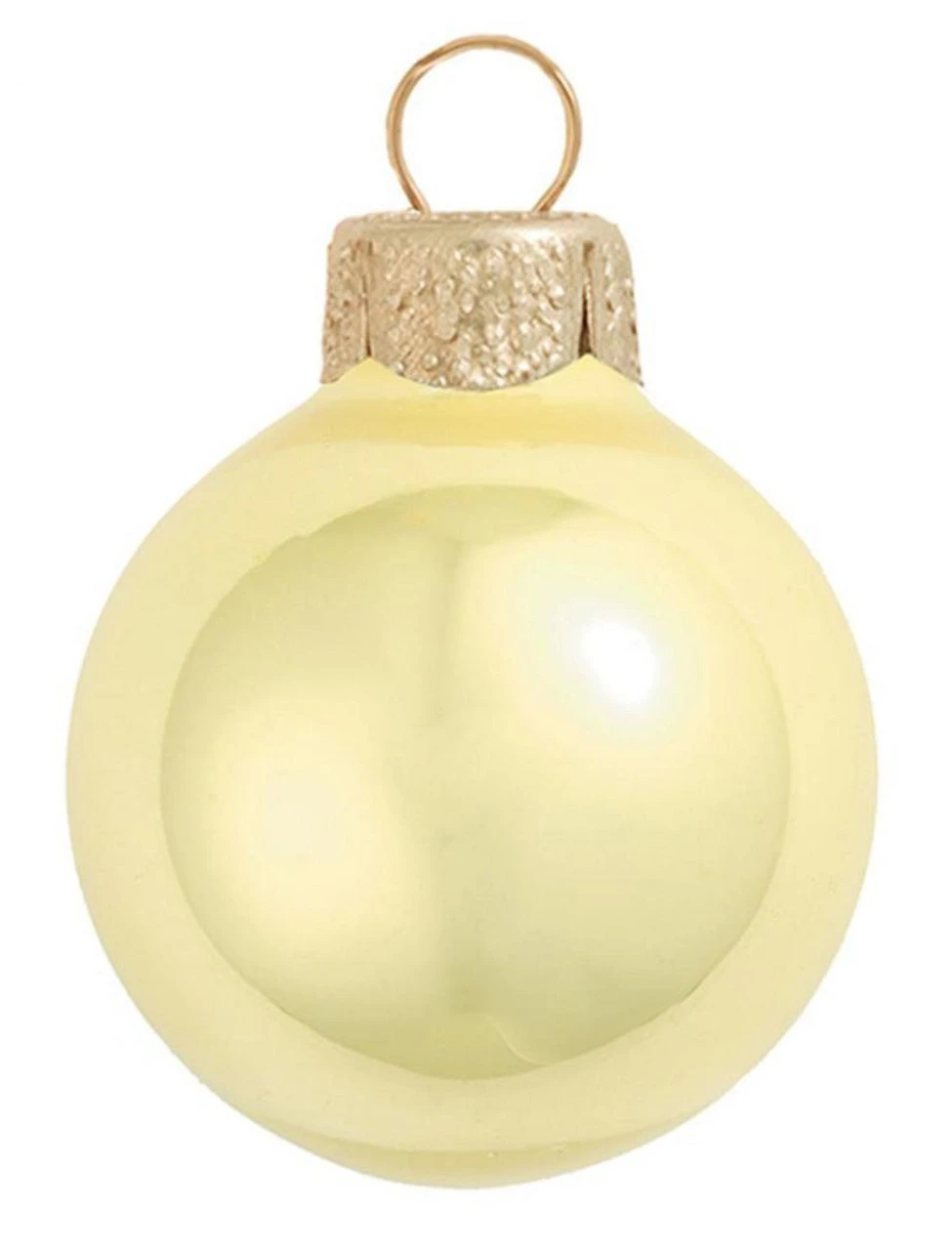 40ct Soft Yellow And Gold Shiny Pearl Glass Christmas Ball Ornaments 1.5" (40mm) 1 40ct Soft Yellow And Gold Shiny Pearl Glass Christmas Ball Ornaments 1.5" (40mm)