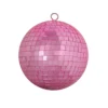 Bubblegum Pink Mirrored Glass Disco Ball Christmas Ornament 8" (200mm)