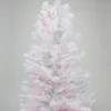 3' Pre-lit White Iridescent Pine Artificial Christmas Tree - Pink Lights