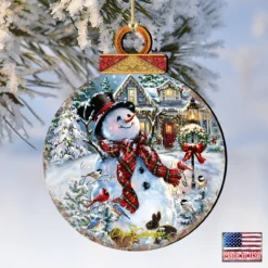 Set Of 2 Snowman With Friends Wooden Christmas Ornaments 5.5" 7 Set Of 2 Snowman With Friends Wooden Christmas Ornaments 5.5" -Christmas Trees Shop 8021019 1563 4 00299.1667548831