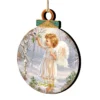 Set Of 2 Angel And Bird In A Woodland Christmas Ornaments 5.5"