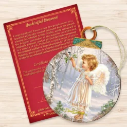 Set Of 2 Angel And Bird In A Woodland Christmas Ornaments 5.5" -Christmas Trees Shop 8021117 1427 3 17466.1667548842
