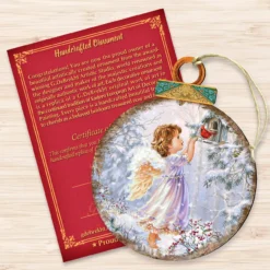 Set Of 2 Little Angel And A Bird In The Woodland Wooden Christmas Ornaments 5.5" 6 Set Of 2 Little Angel And A Bird In The Woodland Wooden Christmas Ornaments 5.5" -Christmas Trees Shop 8021118 1622 3 42339.1667548845