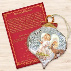 Set Of 2 Angel With Friends In The Woodland Onion Shaped Wooden Christmas Ornaments 5.5" 6 Set Of 2 Angel With Friends In The Woodland Onion Shaped Wooden Christmas Ornaments 5.5" -Christmas Trees Shop 8031122 1703 3 72395.1667548772