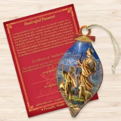 Set Of 2 Watching Shepherds Finial Teardrop Shaped Wooden Christmas Ornaments 5.5" 6 Set Of 2 Watching Shepherds Finial Teardrop Shaped Wooden Christmas Ornaments 5.5" -Christmas Trees Shop 8041025 1838 3 06411.1667548784