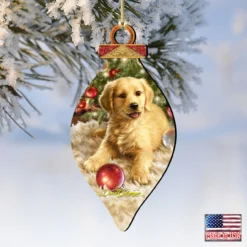 Set Of 2 Adorable Puppy Wooden Christmas Ornaments 5.5" 7 Set Of 2 Adorable Puppy Wooden Christmas Ornaments 5.5" -Christmas Trees Shop 8041104 1609 4 20468.1667548786