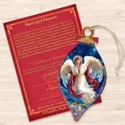 Set Of 2 LovelyAngel Wooden Christmas Ornaments 5.5" 6 Set Of 2 LovelyAngel Wooden Christmas Ornaments 5.5" -Christmas Trees Shop 8041118 1208 3 35969.1667548790