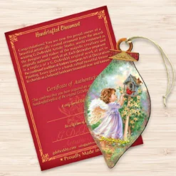 Set Of 2 Little Angel With Cardinals In Their House Wooden Ornaments 5.5" 6 Set Of 2 Little Angel With Cardinals In Their House Wooden Ornaments 5.5" -Christmas Trees Shop 8041150 dg 3 52128.1667548792