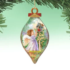Set Of 2 Little Angel With Cardinals In Their House Wooden Ornaments 5.5" 7 Set Of 2 Little Angel With Cardinals In Their House Wooden Ornaments 5.5" -Christmas Trees Shop 8041150 dg 4 68751.1667548792