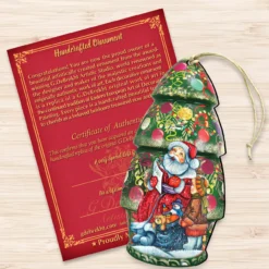 Set Of 2 Santa Claus In A Christmas Tree Wooden Ornaments 5.5" -Christmas Trees Shop 8110802 3 96708.1667549779