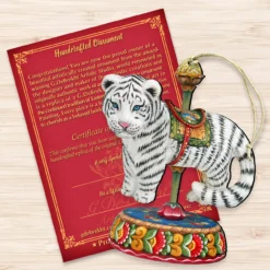 Set Of 2 Tiger Carousel Wooden Christmas Ornaments 5.5" 6 Set Of 2 Tiger Carousel Wooden Christmas Ornaments 5.5" -Christmas Trees Shop 8114046 3 48138.1667549786