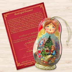 Set Of 2 Matreshka Doll Nutcracker Tale Wooden Christmas Ornaments 5.5" -Christmas Trees Shop 8115762 3 51710.1667549831