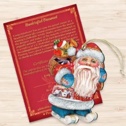 Set Of 2 Santa Claus Is Coming To Town Wooden Christmas Ornaments 5.5" 6 Set Of 2 Santa Claus Is Coming To Town Wooden Christmas Ornaments 5.5" -Christmas Trees Shop 8117663 3 69210.1667549867