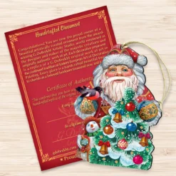 Set Of 2 Santa Decorating Christmas Tree Ornaments 5.5" -Christmas Trees Shop 8119181 3 78231.1667549899