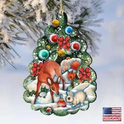 Set Of 2 Forest Animals Christmas Tree Ornaments 5.5" -Christmas Trees Shop 8119182 4 28729.1667549902