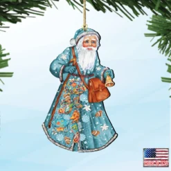 Set Of 2 Santa The Coastal Fishermen Wooden Christmas Ornamentsby G.DeBrekht -Christmas Trees Shop 8124120 2 4 00920.1667549922