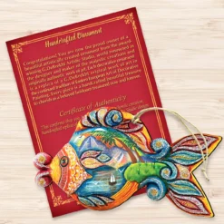 Set Of 2 Coastal Paradise Fish Wooden Christmas Ornaments 5.5" -Christmas Trees Shop 8126161 3 42064.1667549673