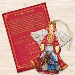 Set Of 2 Angel Nativity Wooden Christmas Ornaments 5.5" 6 Set Of 2 Angel Nativity Wooden Christmas Ornaments 5.5" -Christmas Trees Shop 8152722 3 70694.1667549651