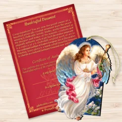 Set Of 2 Luminous Angel Wooden Christmas Ornaments 5.5" -Christmas Trees Shop 8161036 1322 3 30003.1667549732