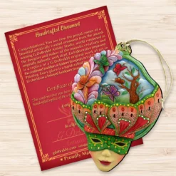 Set Of 2 Vivid Butterfly Wooden Mardi Gras Christmas Ornaments 5.5" -Christmas Trees Shop 8161037 3 94402.1667549735