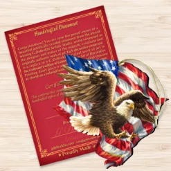 Set Of 2 American Independence Eagle Wooden Ornaments 5.5" 6 Set Of 2 American Independence Eagle Wooden Ornaments 5.5" -Christmas Trees Shop 8161052 1432 3 82795.1667549745