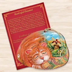 Set Of 2 Sleeping Kitten Wooden Christmas Ornaments 5.5" -Christmas Trees Shop 8185251 3 87728.1667549747