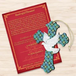 Set Of 2 Cross With White Dove Wooden Christmas Ornaments 5.5" 6 Set Of 2 Cross With White Dove Wooden Christmas Ornaments 5.5" -Christmas Trees Shop 8191163 2 3 74253.1667549651