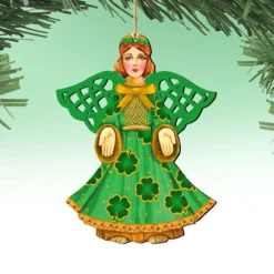 Set Of 2 Irish Angel Wooden Christmas Ornaments 5.5" 7 Set Of 2 Irish Angel Wooden Christmas Ornaments 5.5" -Christmas Trees Shop 8199755 4 22545.1667549693
