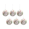 Set Of 6 Snowmen Berries And Cardinals Glass Christmas Ball Ornaments 5.5"